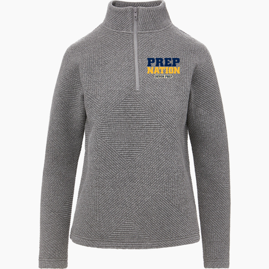 Devon Prep <span class="pdp-name-mascot">Devon Tide</span> MV Sport Women's Zelda Zig Zag 1/4 Zip Pullover