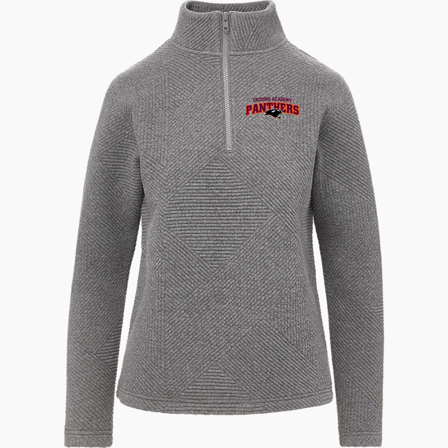 CROOMS ACADEMY PANTHERS <span class="pdp-name-mascot">CROOMS ACADEMY PANTHERS</span> MV Sport Women's Zelda Zig Zag 1/4 Zip Pullover