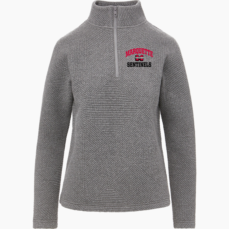 Marquette Sentinels <span class="pdp-name-mascot">Marquette Redettes</span> MV Sport Women's Zelda Zig Zag 1/4 Zip Pullover