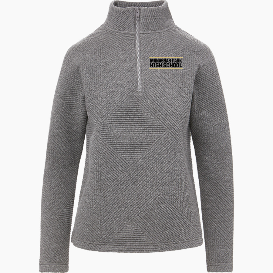 Manassas Park Cougars MV Sport Women's Zelda Zig Zag 1/4 Zip Pullover