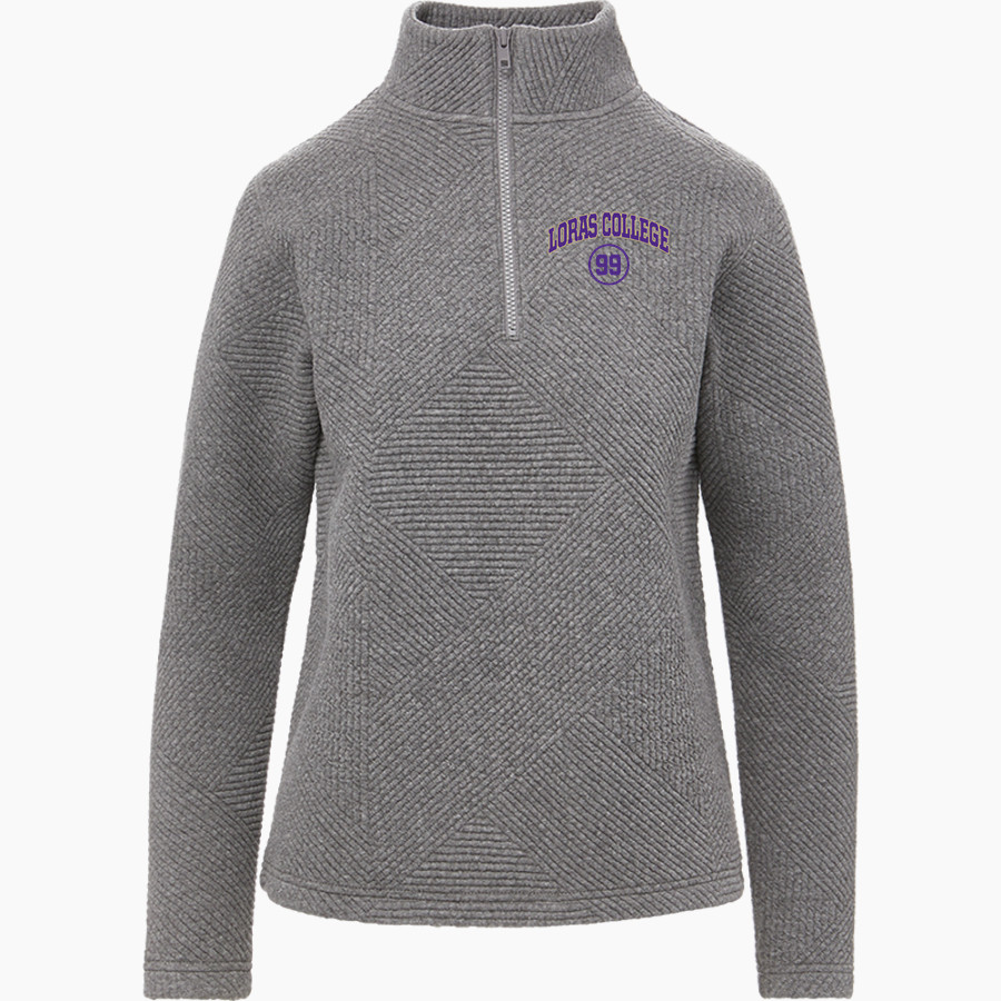 Loras College Duhawks MV Sport Women's Zelda Zig Zag 1/4 Zip Pullover