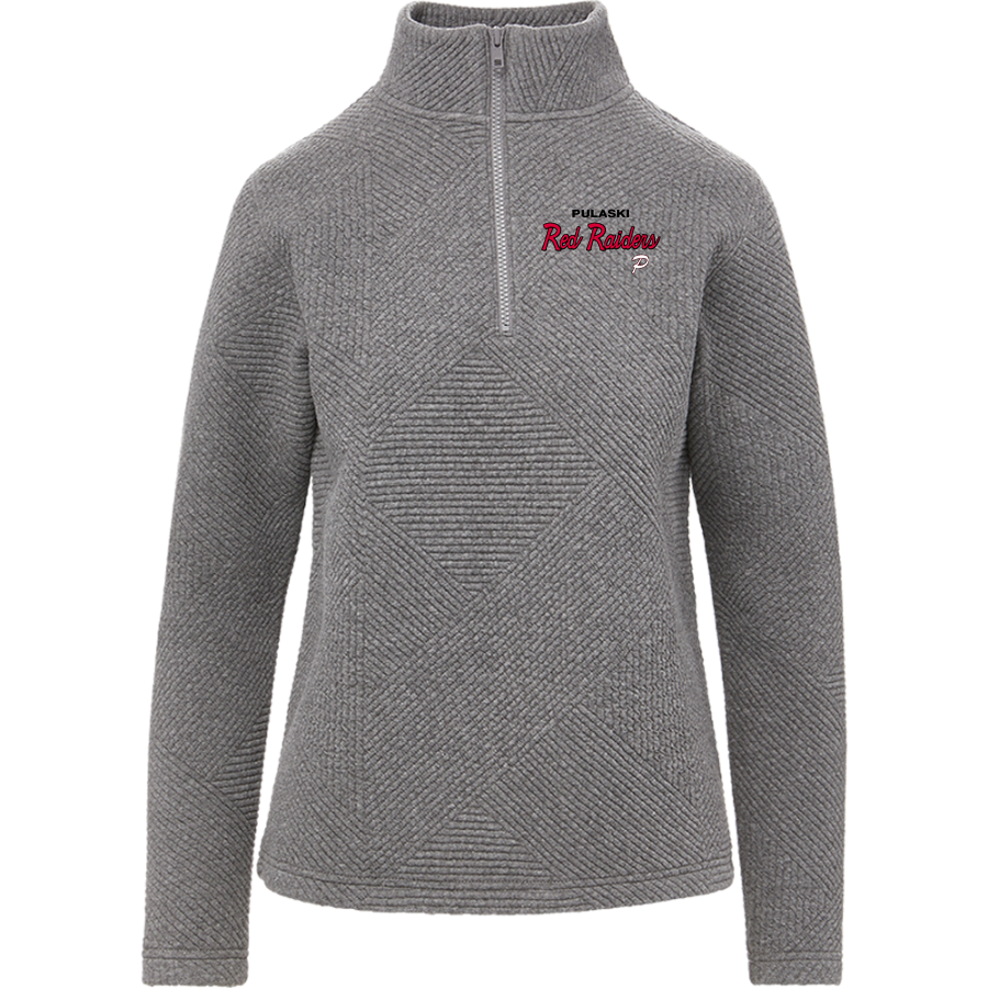 Pulaski Red Raiders <span class="pdp-name-mascot">Pulaski Red Reaiders</span> MV Sport Women's Zelda Zig Zag 1/4 Zip Pullover