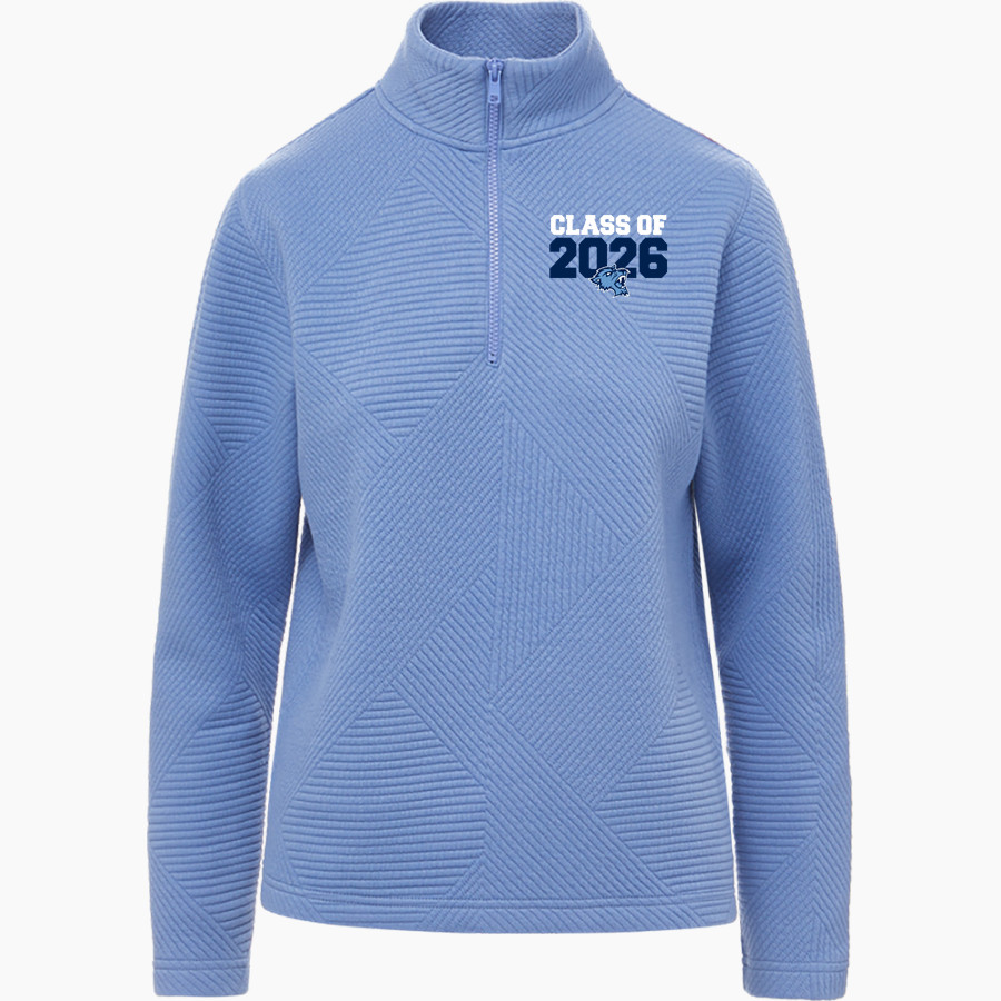 Baruch Bearcats <span class="pdp-name-mascot">Baruch Bearcats</span> MV Sport Women's Zelda Zig Zag 1/4 Zip Pullover
