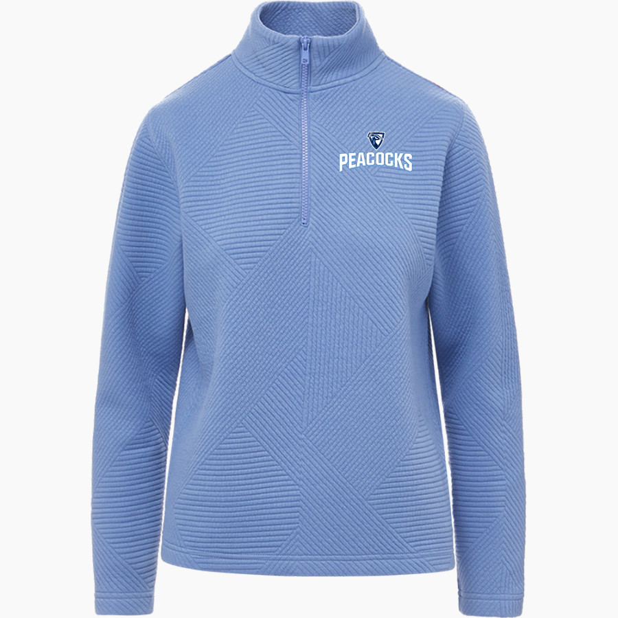 Upper Iowa University Peacocks <span class="pdp-name-mascot">UIU Peacocks</span> MV Sport Women's Zelda Zig Zag 1/4 Zip Pullover