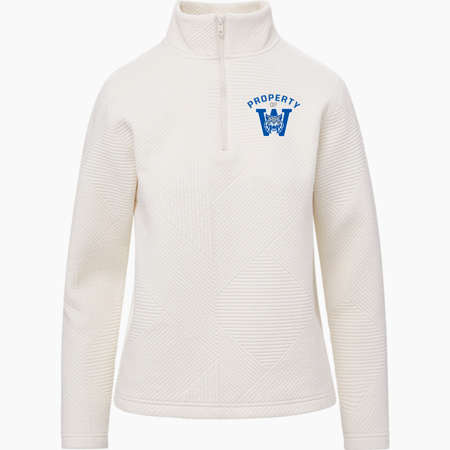 WELCH HIGH SCHOOL WILDCATS MV Sport Women's Zelda Zig Zag 1/4 Zip Pullover