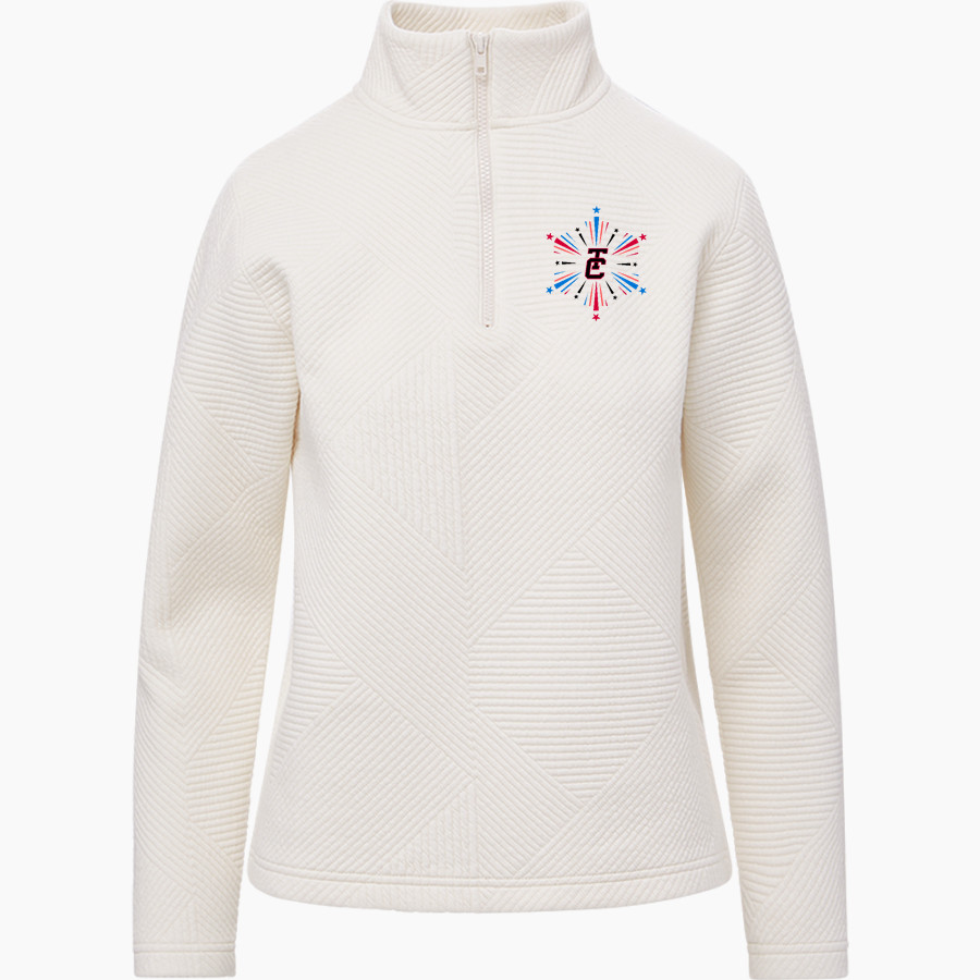 CENTRAL HIGH SCHOOL BRAVES <span class="pdp-name-mascot">CENTRAL BRAVES</span> MV Sport Women's Zelda Zig Zag 1/4 Zip Pullover