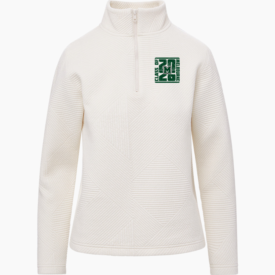 MELBOURNE HIGH SCHOOL BULLDOGS <span class="pdp-name-mascot">MELBOURNE BULLDOGS</span> MV Sport Women's Zelda Zig Zag 1/4 Zip Pullover