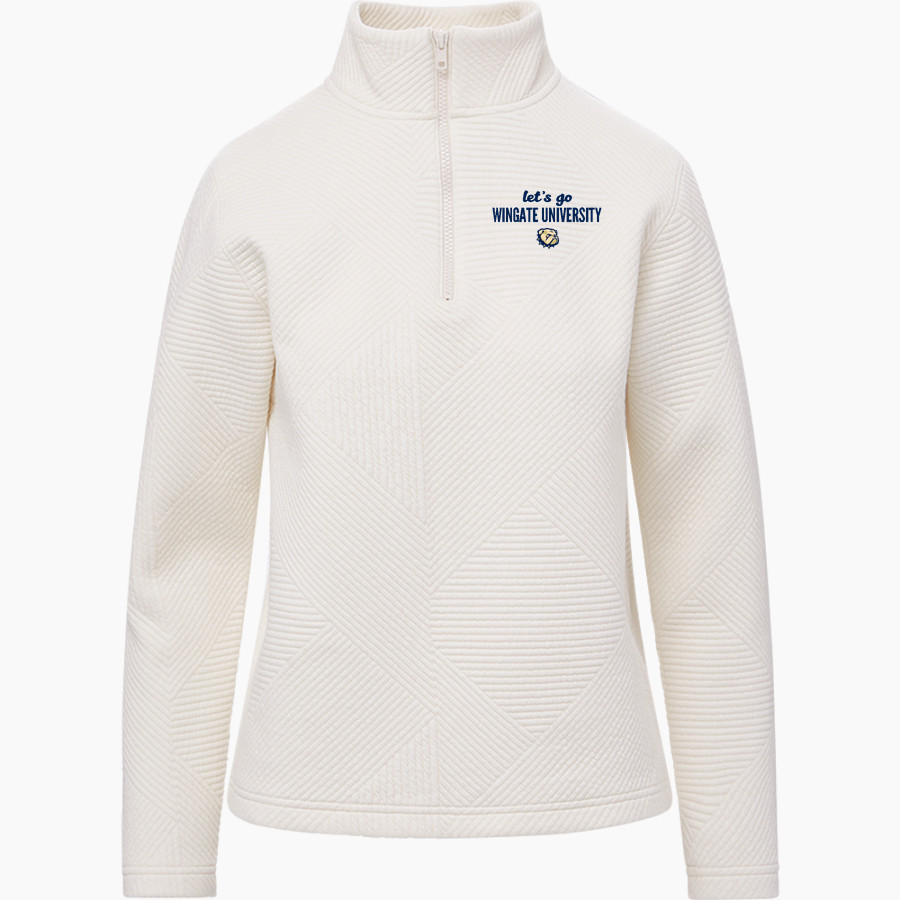 Wingate University Bulldogs <span class="pdp-name-mascot">Wingate Bulldogs</span> MV Sport Women's Zelda Zig Zag 1/4 Zip Pullover