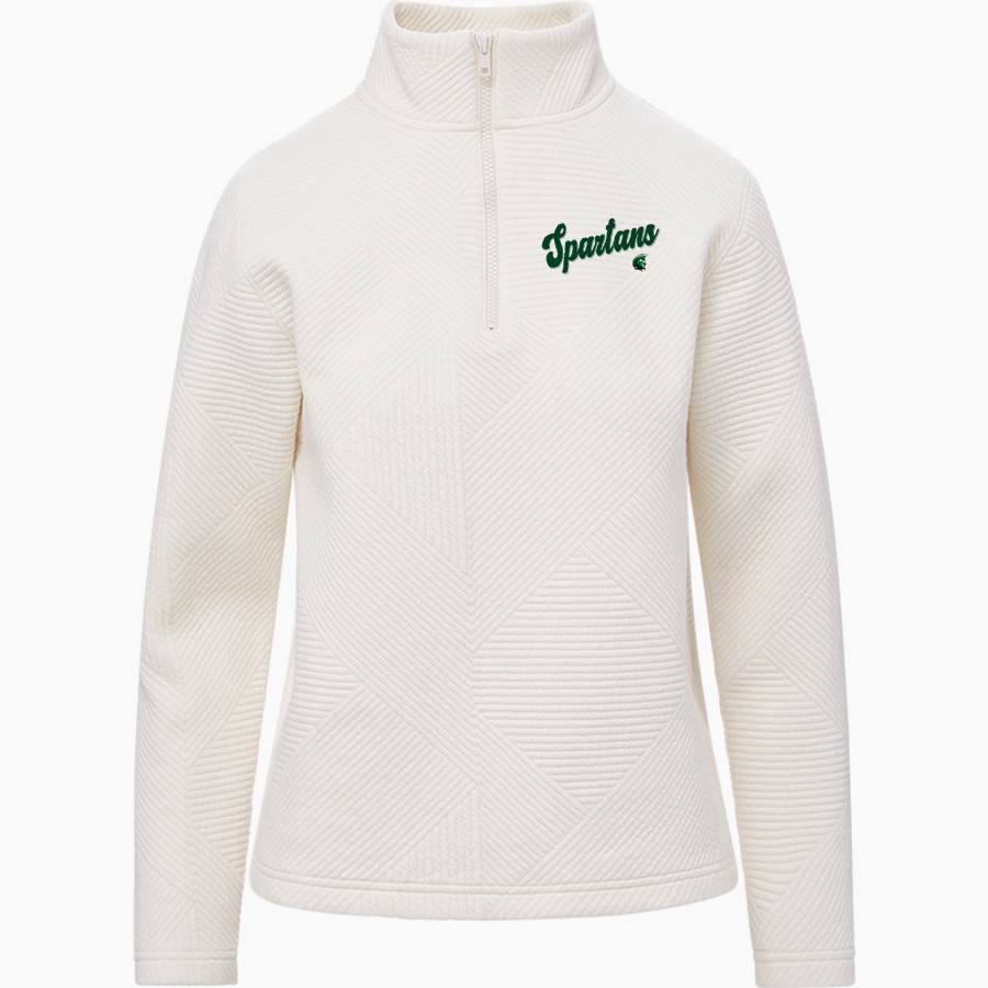 Calvary Christian Spartans <span class="pdp-name-mascot">Calvary Christian Spartans</span> MV Sport Women's Zelda Zig Zag 1/4 Zip Pullover
