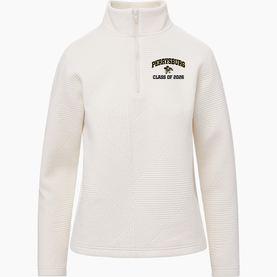 PERRYSBURG HIGH SCHOOL YELLOW JACKETS <span class="pdp-name-mascot">PERRYSBURG YELLOW JACKETS</span> MV Sport Women's Zelda Zig Zag 1/4 Zip Pullover