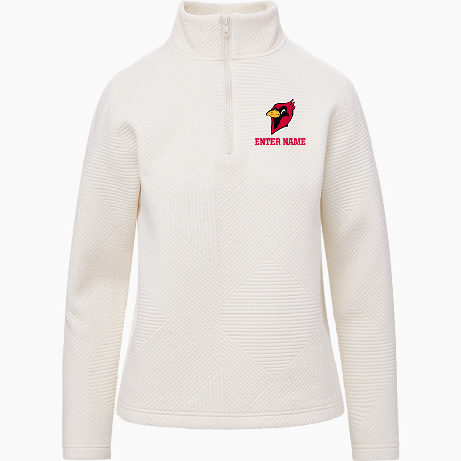 Otterbein University Cardinals <span class="pdp-name-mascot">Otterbein University Cardinals</span> MV Sport Women's Zelda Zig Zag 1/4 Zip Pullover