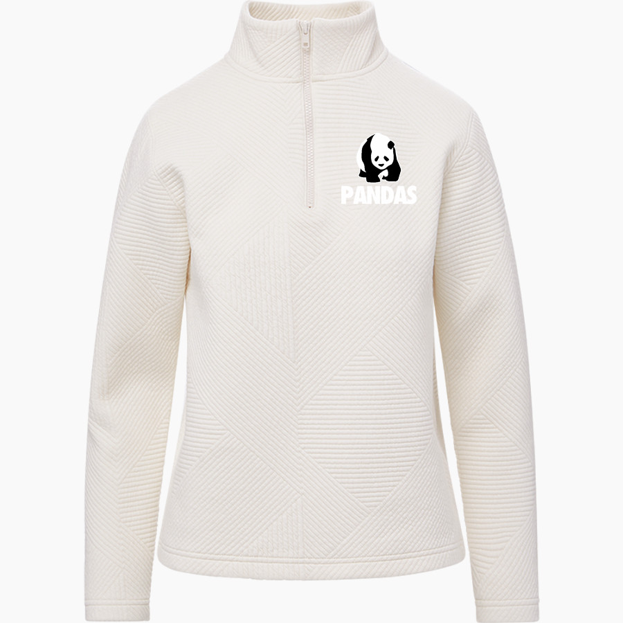 Porter Pandas official sideline store <span class="pdp-name-mascot">Porter Elementary School Pandas</span> MV Sport Women's Zelda Zig Zag 1/4 Zip Pullover