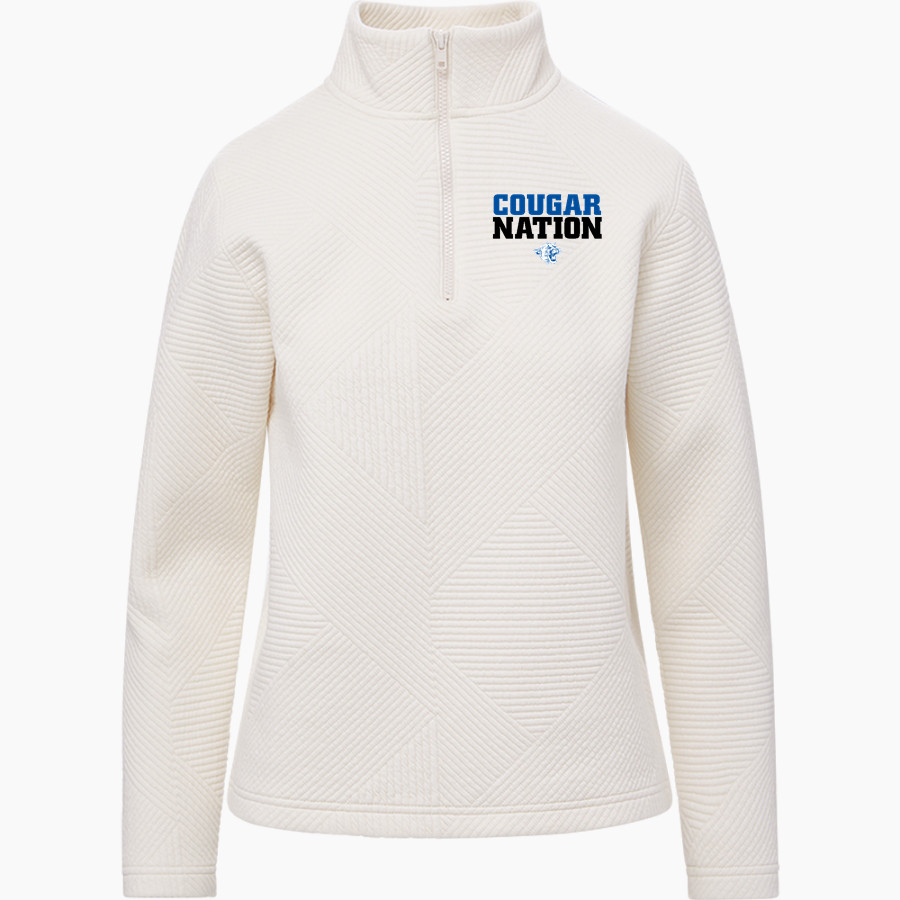 NORTH HARRISON Cougars Online Store MV Sport Women's Zelda Zig Zag 1/4 Zip Pullover