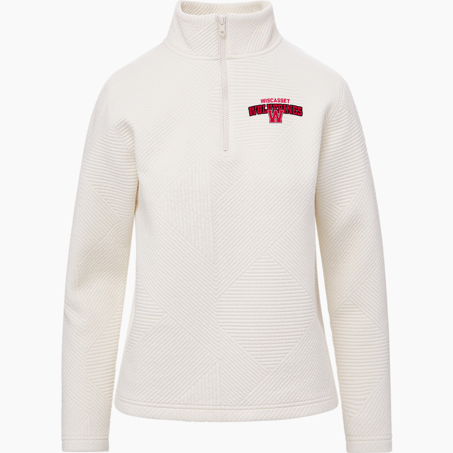 Wiscasset Wolverines <span class="pdp-name-mascot">Wiscasset Wolverines</span> MV Sport Women's Zelda Zig Zag 1/4 Zip Pullover