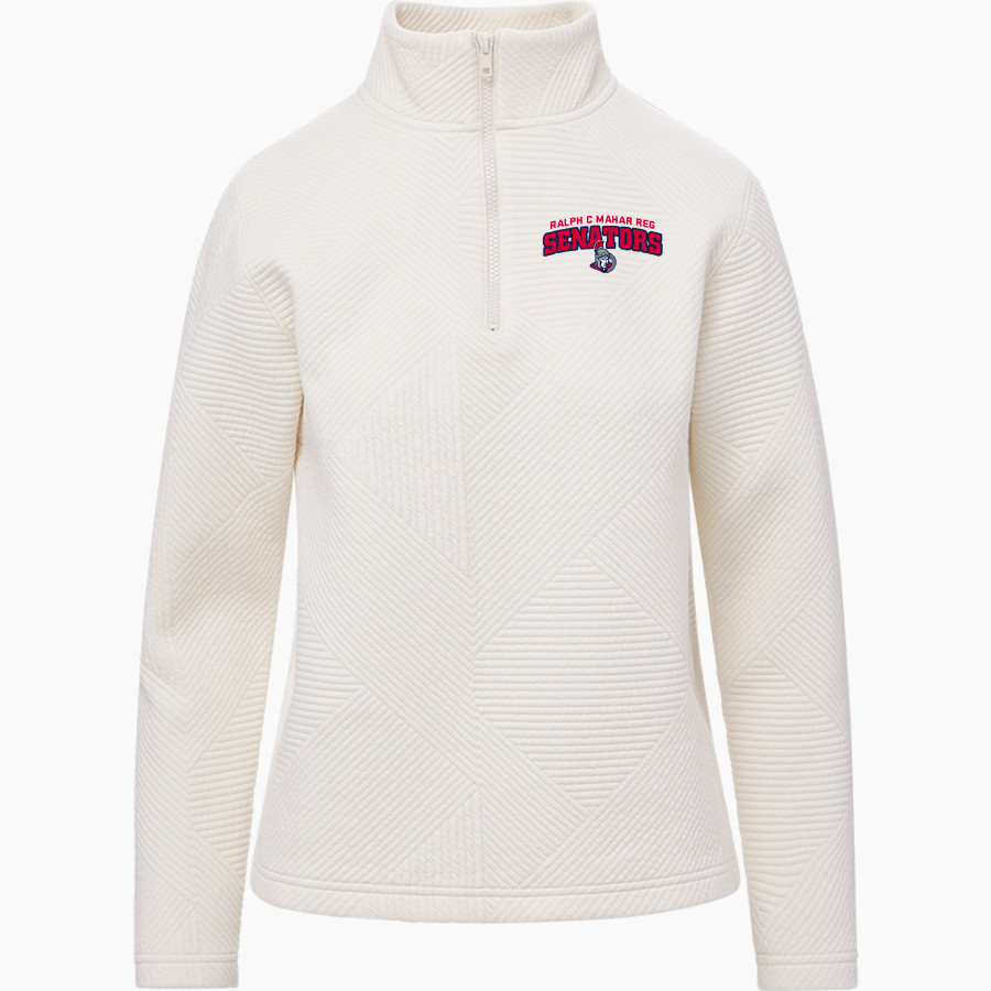 RALPH C MAHAR REG HIGH SCHOOL SENATORS MV Sport Women's Zelda Zig Zag 1/4 Zip Pullover