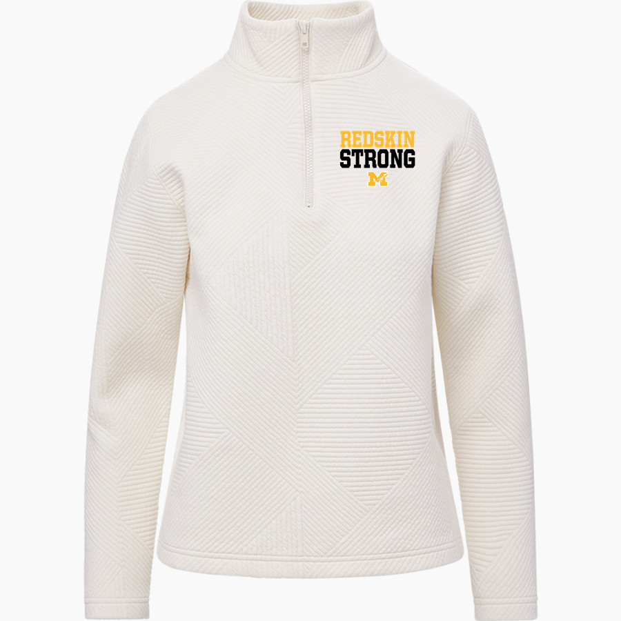 Manteo Redskins <span class="pdp-name-mascot">Manteo Redskins</span> MV Sport Women's Zelda Zig Zag 1/4 Zip Pullover
