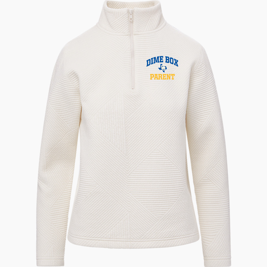 DIME BOX HIGH SCHOOL LONGHORNS <span class="pdp-name-mascot">DIME BOX LONGHORNS</span> MV Sport Women's Zelda Zig Zag 1/4 Zip Pullover