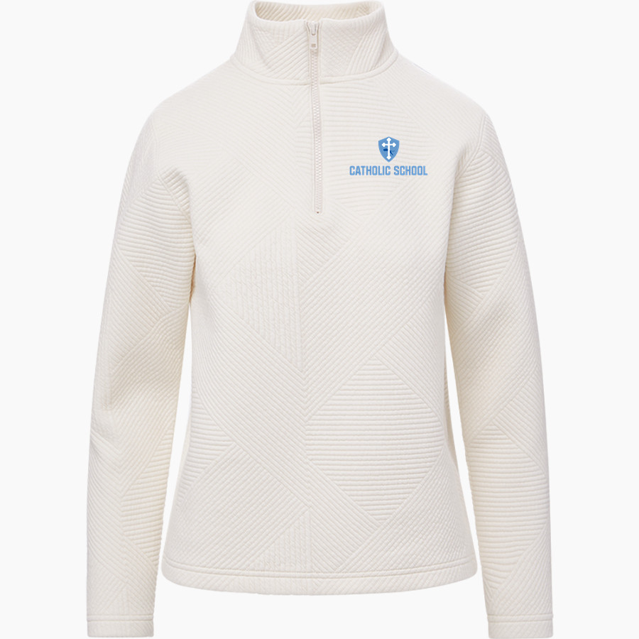 St James Catholic Catholic School <span class="pdp-name-mascot">St James Catholic Catholic School</span> MV Sport Women's Zelda Zig Zag 1/4 Zip Pullover