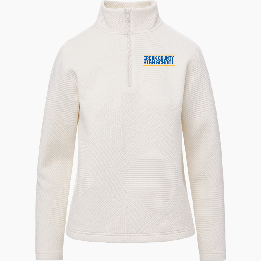 CROOK COUNTY HIGH SCHOOL COWBOYS MV Sport Women's Zelda Zig Zag 1/4 Zip Pullover