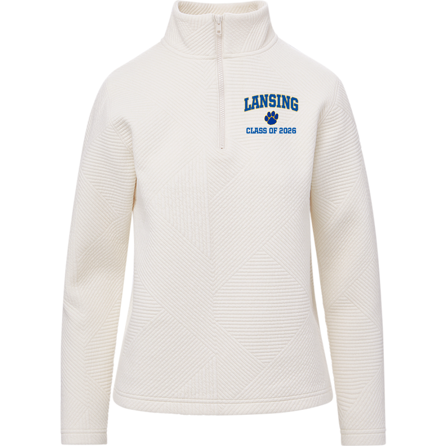 Lansing Bobcats Bobcats <span class="pdp-name-mascot">Lansing Bobcats</span> MV Sport Women's Zelda Zig Zag 1/4 Zip Pullover