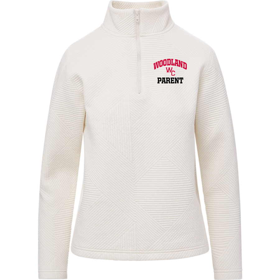 WOODLAND CHRISTIAN SCHOOL CARDINALS <span class="pdp-name-mascot">WOODLAND CARDINALS</span> MV Sport Women's Zelda Zig Zag 1/4 Zip Pullover