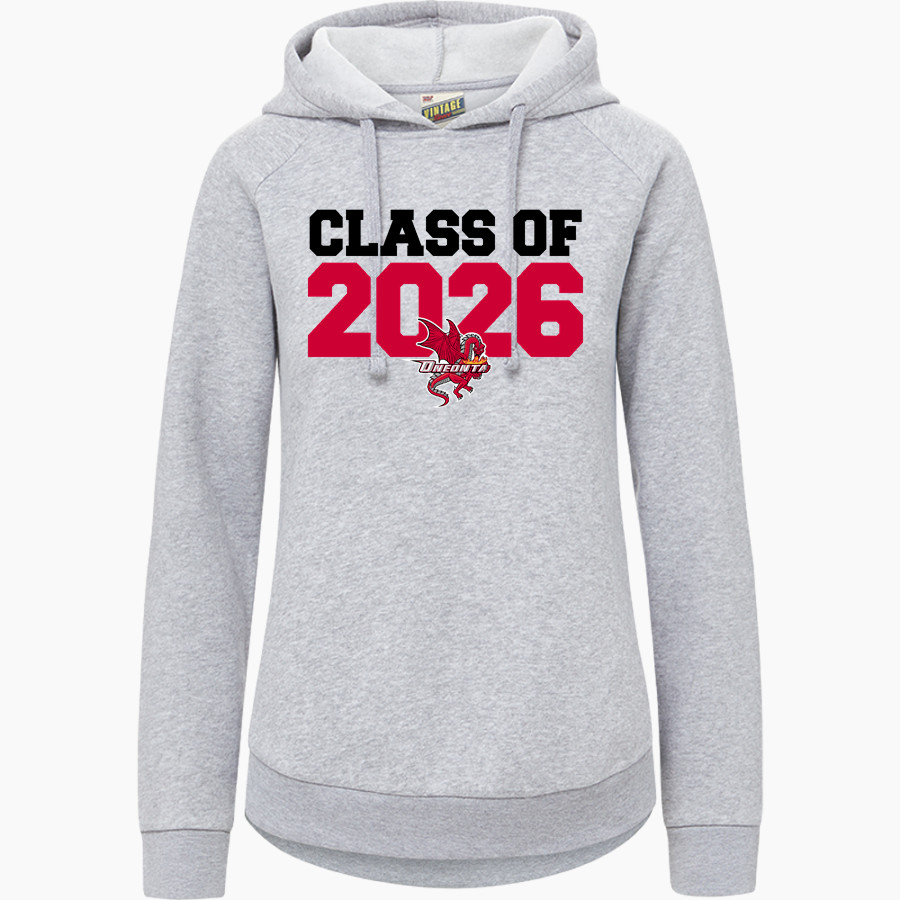 ONEONTA RED DRAGONS MV Sport Women's Vintage Fleece Hoodie