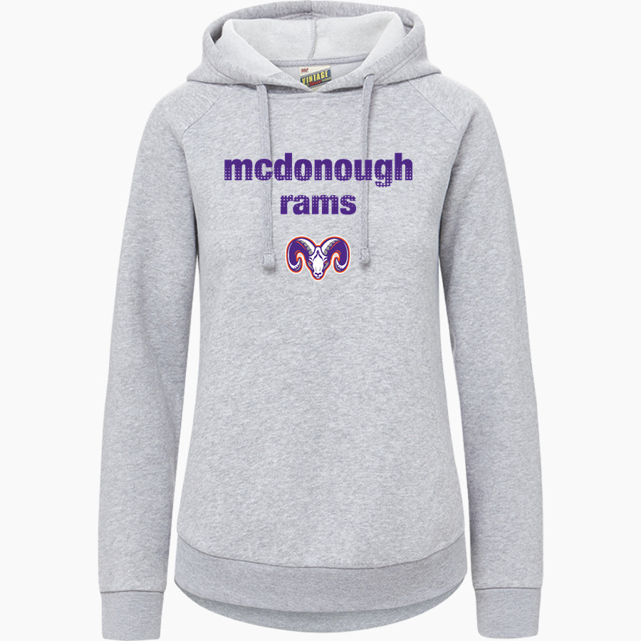 McDonough Rams MV Sport Women's Vintage Fleece Hoodie
