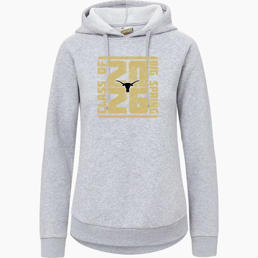 BIG SPRING HIGH SCHOOL STEERS <span class="pdp-name-mascot">BIG SPRING STEERS</span> MV Sport Women's Vintage Fleece Hoodie