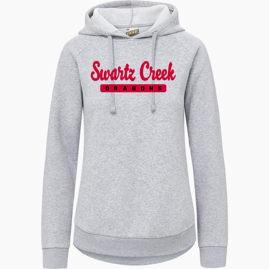 SWARTZ CREEK HIGH SCHOOL DRAGONS MV Sport Women's Vintage Fleece Hoodie