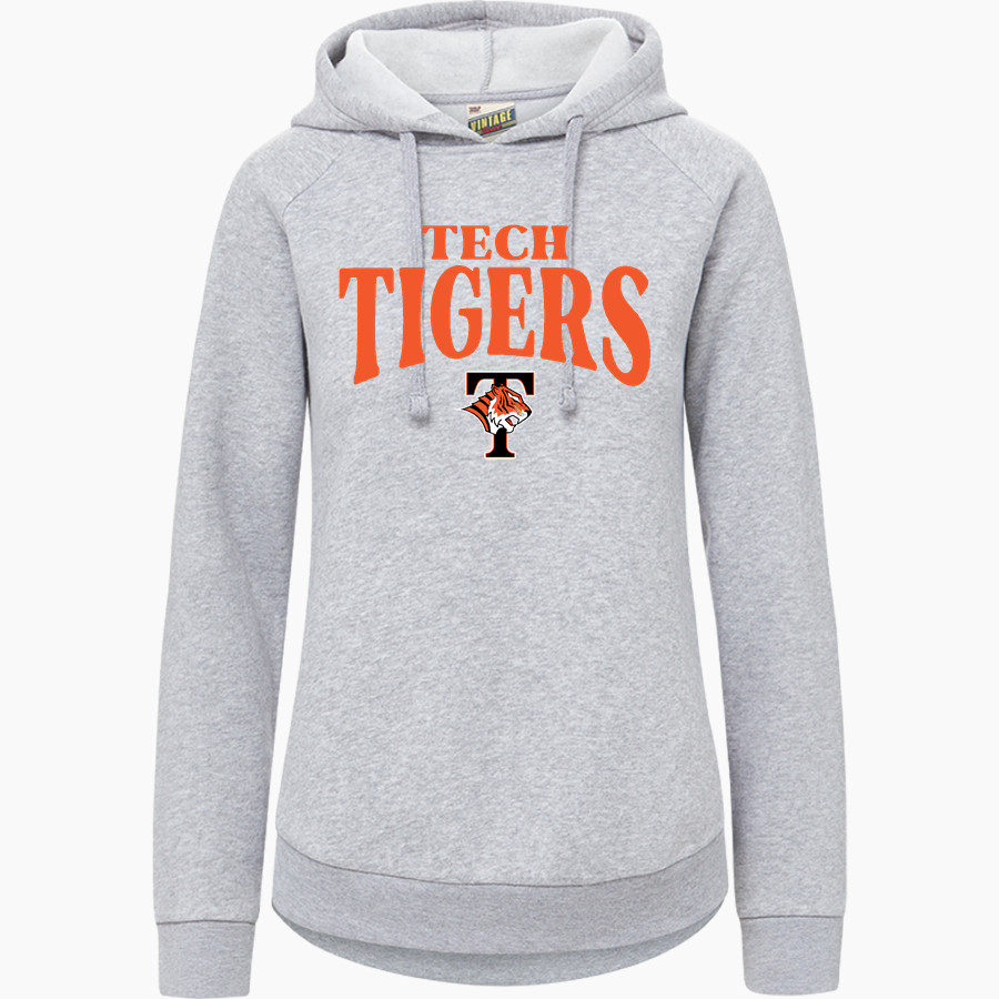 Tech High School Tigers <span class="pdp-name-mascot">Tech High School</span> MV Sport Women's Vintage Fleece Hoodie
