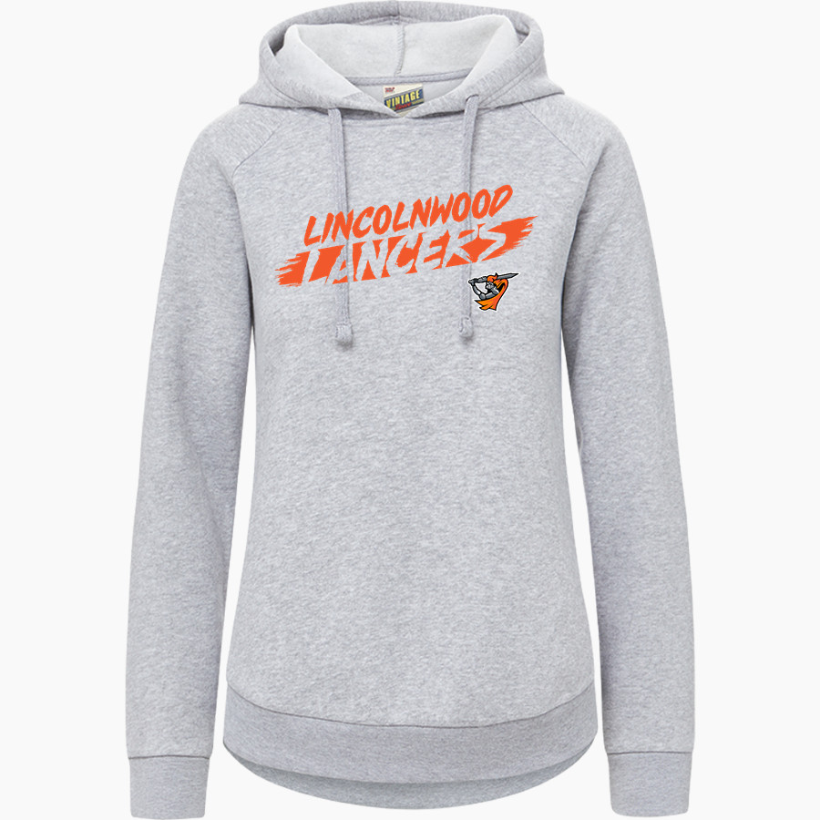 LINCOLNWOOD HIGH SCHOOL LANCERS MV Sport Women's Vintage Fleece Hoodie