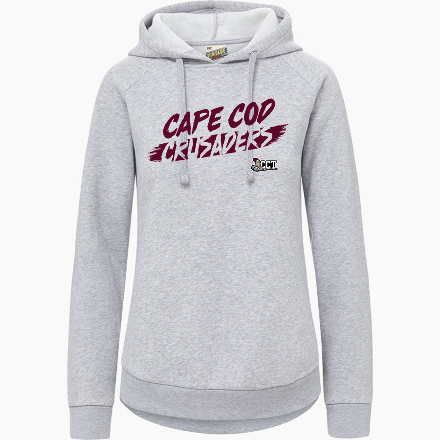 CAPE COD REG TECH HIGH SCHOOL CRUSADERS MV Sport Women's Vintage Fleece Hoodie