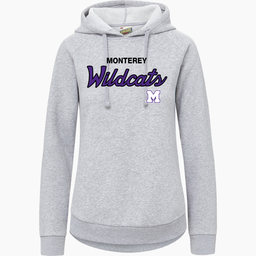 MONTEREY HIGH SCHOOL WILDCATS <span class="pdp-name-mascot">MONTEREY WILDCATS</span> MV Sport Women's Vintage Fleece Hoodie
