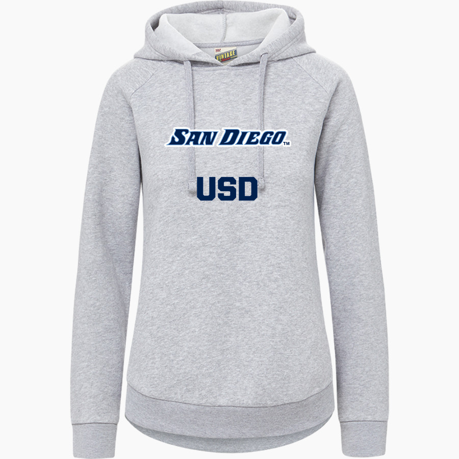 University of San Diego Toreros <span class="pdp-name-mascot">USD Toreros</span> MV Sport Women's Vintage Fleece Hoodie