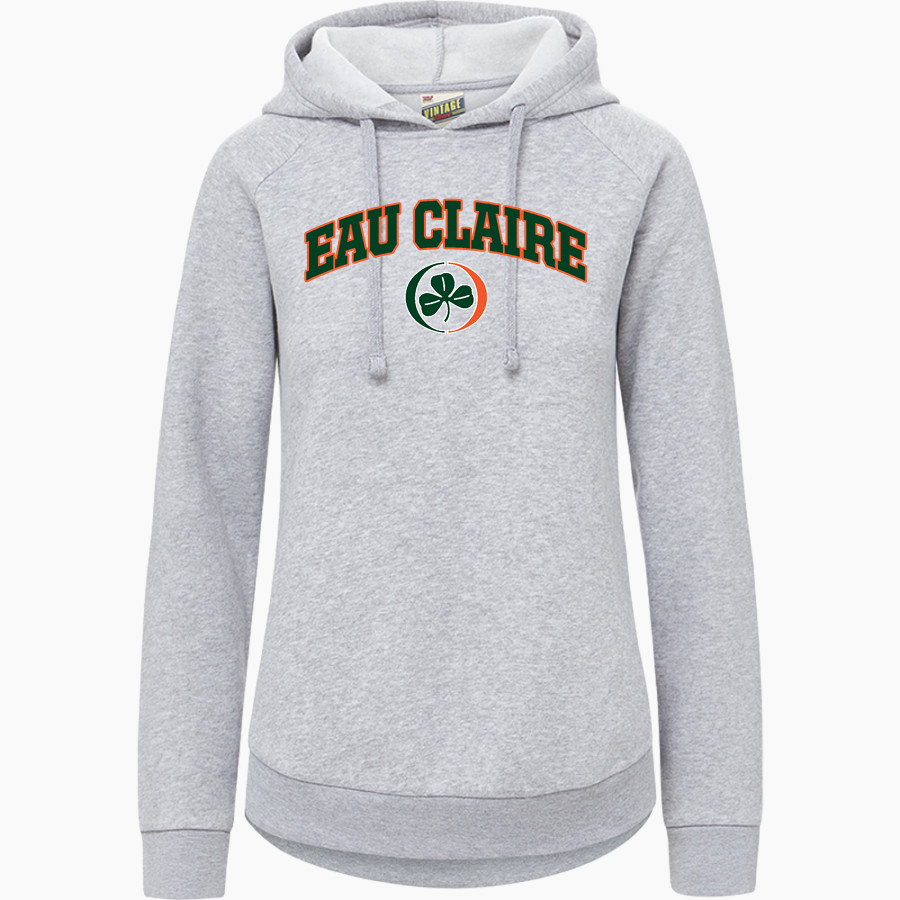 EAU CLAIRE HIGH SCHOOL SHAMROCKS MV Sport Women's Vintage Fleece Hoodie