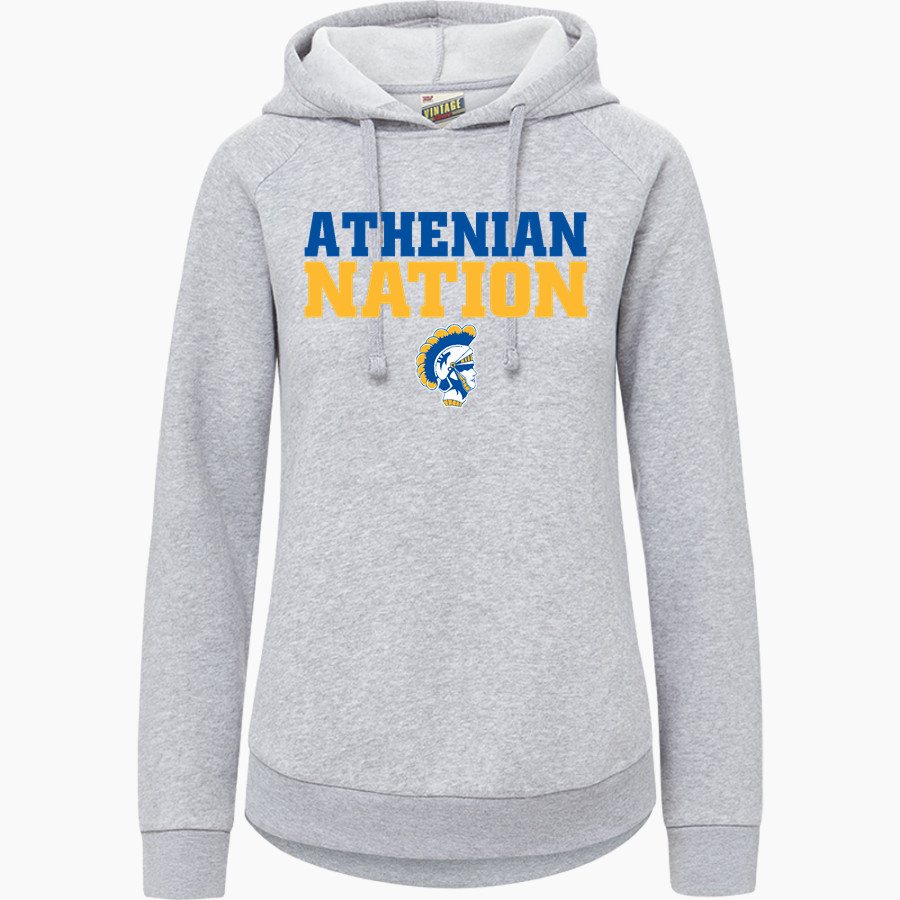 CRAWFORDSVILLE HIGH SCHOOL ATHENIANS MV Sport Women's Vintage Fleece Hoodie