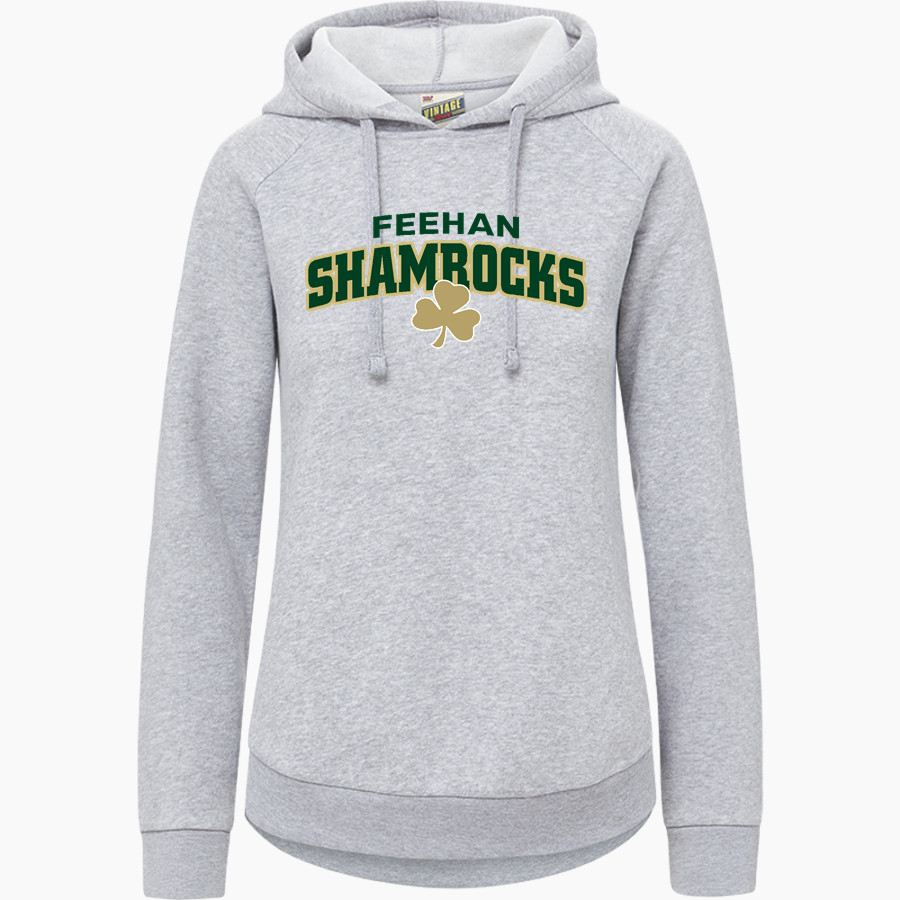 Bishop Feehan Shamrocks <span class="pdp-name-mascot">Bishop Feehan Shamrocks</span> MV Sport Women's Vintage Fleece Hoodie