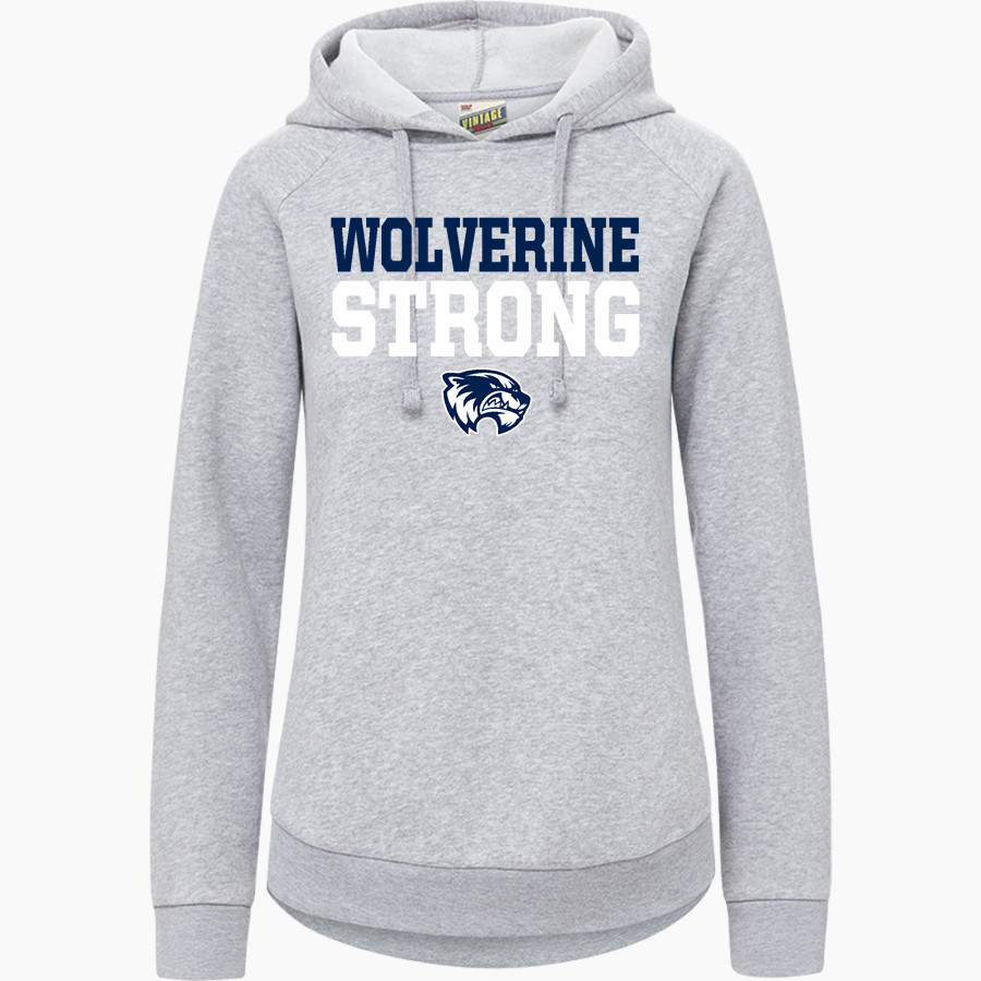 WEST GEAUGA HIGH SCHOOL WOLVERINES ONLINE STORE <span class="pdp-name-mascot">WEST GEAUGA WOLVERINES</span> MV Sport Women's Vintage Fleece Hoodie