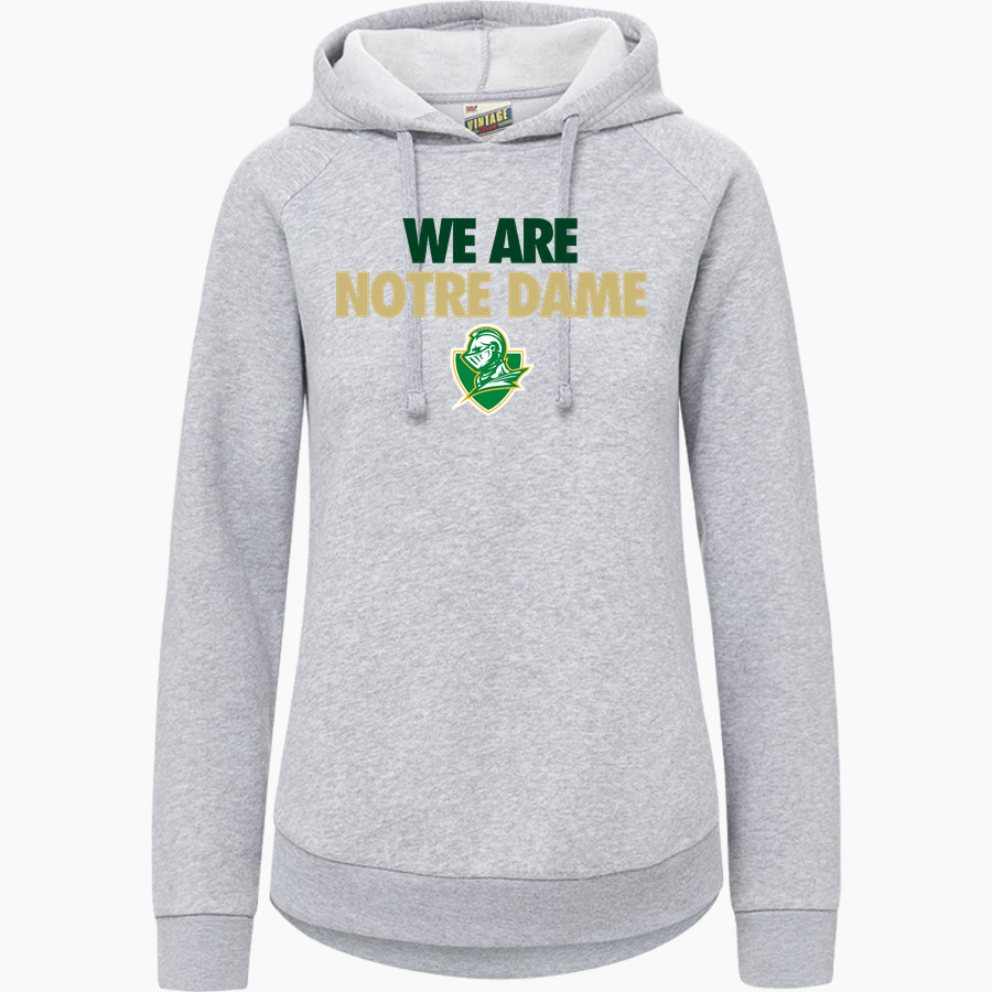 NOTRE DAME HIGH SCHOOL GREEN KNIGHTS <span class="pdp-name-mascot">NOTRE DAME GREEN KNIGHTS</span> MV Sport Women's Vintage Fleece Hoodie