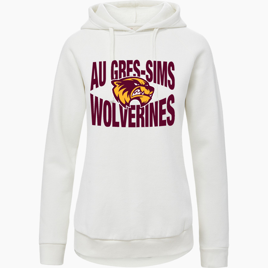 Au Gres-Sims HIGH SCHOOL WOLVERINES <span class="pdp-name-mascot">AU GRES - SIMS WOLVERINES</span> MV Sport Women's Vintage Fleece Hoodie