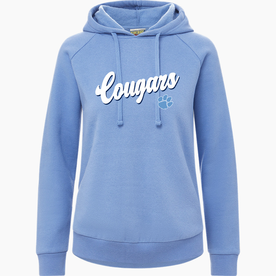 ALL SAINTS CATHOLIC HIGH SCHOOL COUGARS <span class="pdp-name-mascot">ALL SAINTS COUGARS</span> MV Sport Women's Vintage Fleece Hoodie