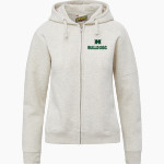 MELBOURNE HIGH SCHOOL BULLDOGS <span class="pdp-name-mascot">MELBOURNE BULLDOGS</span> MV Sport Women's Vintage Fleece Full-Zip Hoodie Front Thumbnail