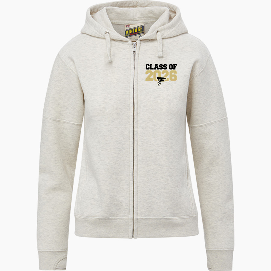 Northview Falcons <span class="pdp-name-mascot">Northview Middle School Falcons</span> MV Sport Women's Vintage Fleece Full-Zip Hoodie