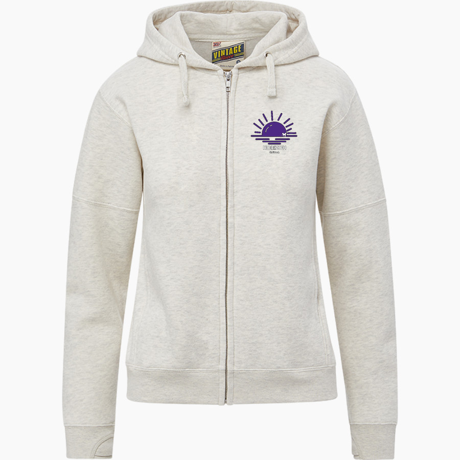 Shell Bank Brigade <span class="pdp-name-mascot">Shell Bank P771K@014 Labradors</span> MV Sport Women's Vintage Fleece Full-Zip Hoodie