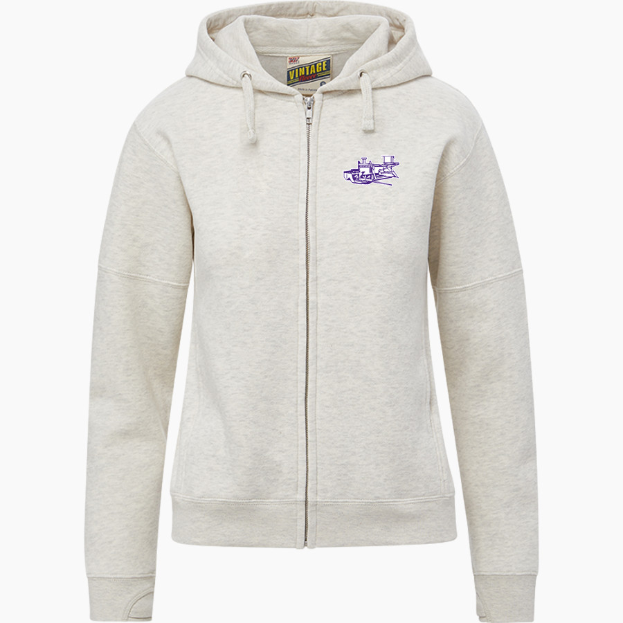 Plano Reapers <span class="pdp-name-mascot">Plano Reapers</span> MV Sport Women's Vintage Fleece Full-Zip Hoodie