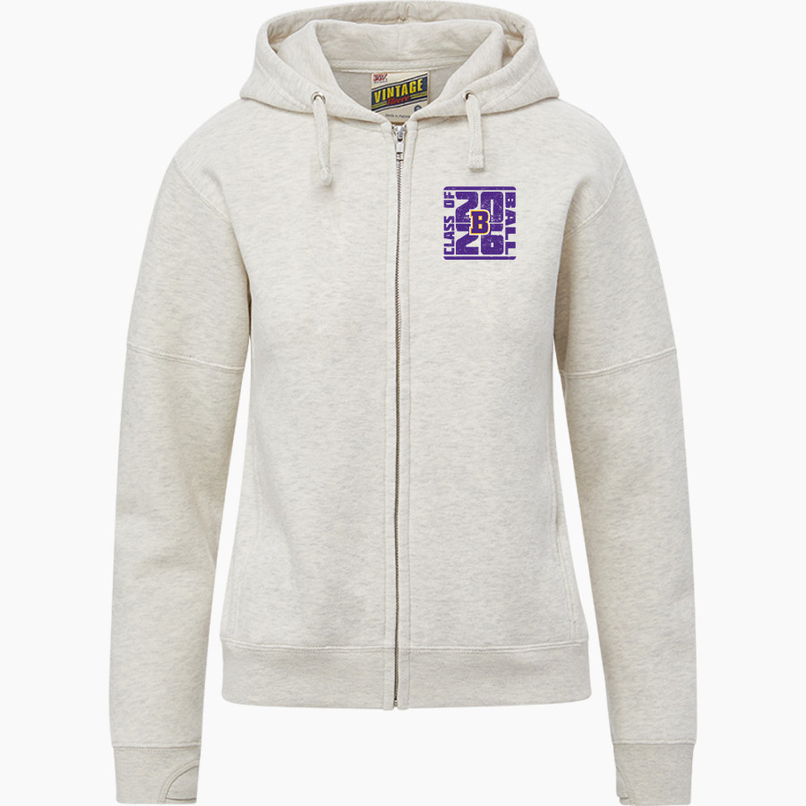 BALL HIGH SCHOOL GOLDEN TORNADOES <span class="pdp-name-mascot">BALL GOLDEN TORNADOES</span> MV Sport Women's Vintage Fleece Full-Zip Hoodie