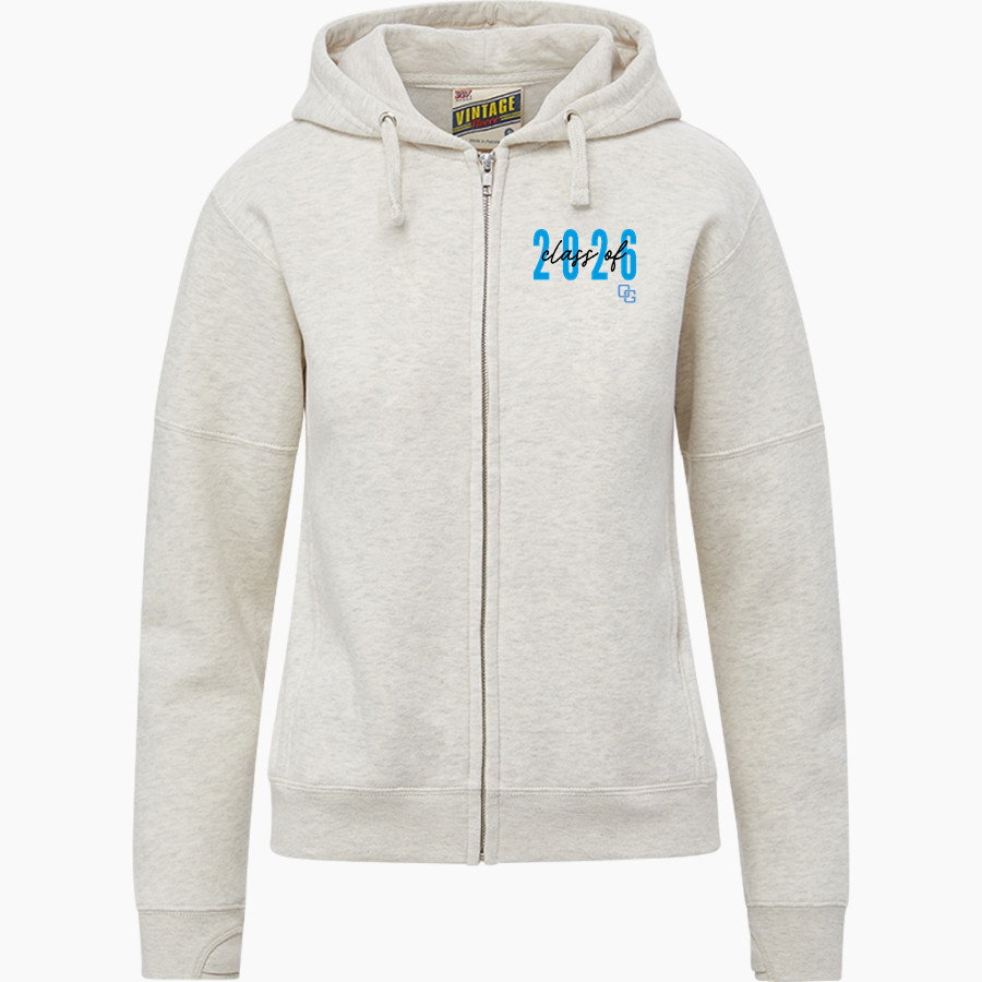 Oak Grove Grizzlies <span class="pdp-name-mascot">Oak Grove Grizzlies</span> MV Sport Women's Vintage Fleece Full-Zip Hoodie