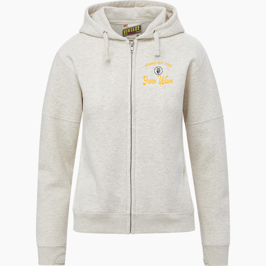SAINT EDWARD HIGH SCHOOL GREEN WAVE <span class="pdp-name-mascot">SAINT EDWARD GREEN WAVE</span> MV Sport Women's Vintage Fleece Full-Zip Hoodie