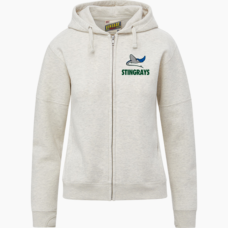 Seacrest Stingrays <span class="pdp-name-mascot">Seacrest Stingrays</span> MV Sport Women's Vintage Fleece Full-Zip Hoodie