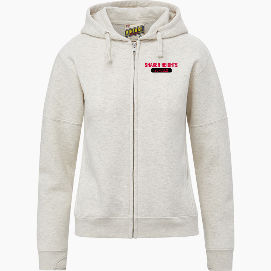 Shaker Heights Schools <span class="pdp-name-mascot">Shaker Heights</span> MV Sport Women's Vintage Fleece Full-Zip Hoodie